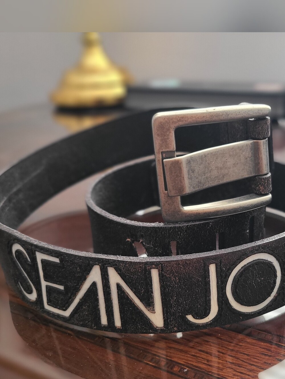 Sean John Leather Belt Sz 38